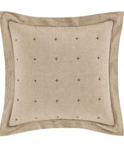 Five Queens Court Ethan Linen 20" Square Decorative Throw Pillow