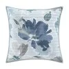 Five Queens Court Michelle Blue 18" Square Quilted Decorative Throw Pillow