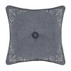 Five Queens Court Rachel 18" Square Embellished Decorative Throw Pillow