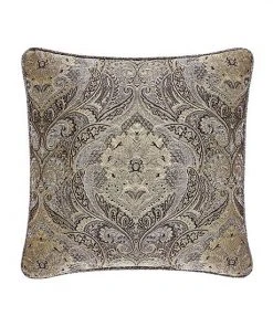 Five Queens Court Paulina Stone 18" Square Decorative Throw Pillow