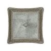 Five Queens Court Paulina Stone 16" Square Decorative Throw Pillow
