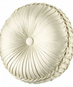 Five Queens Court Maddison Tufted Round Decorative Throw Pillow