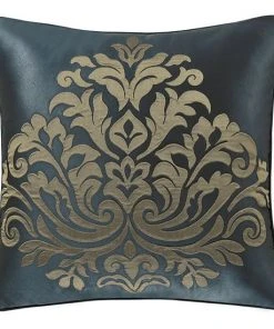 Five Queens Court Carla Azure 20" Square Decorative Throw Pillow