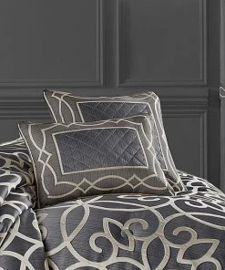 Five Queens Court Darwin Charcoal 20" Square Decorative Throw Pillow -J. Queen New York shop unnamed file 1265