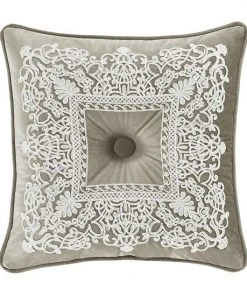 Five Queens Court Othello Linen 18" Square Decorative Throw Pillow