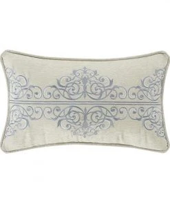 Five Queens Court Angelo Silver Boudoir Decorative Throw Pillow