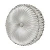Five Queens Court Tammy Silver Tufted Round Decorative Throw Pillow