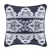Five Queens Court Shelburne Indigo 16" Square Decorative Throw Pillow
