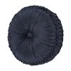 Five Queens Court Bristol Indigo Tufted Round Decorative Throw Pillow