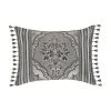 Five Queens Court Silverstone Silver Boudoir Decorative Throw Pillow