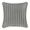 Five Queens Court Silverstone Silver 20" Square Decorative Throw Pillow
