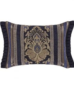 Five Queens Court Woodstock Indigo Boudoir Decorative Throw Pillow