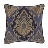 Five Queens Court Woodstock Indigo 20" Square Decorative Throw Pillow