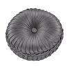 Five Queens Court Houston Charcoal Tufted Round Decorative Throw Pillow -J. Queen New York shop unnamed file 1400