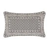 Five Queens Court Houston Charcoal Boudoir Decorative Throw Pillow