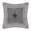 Five Queens Court Houston Charcoal 18" Square Embellished Decorative Throw Pillow -J. Queen New York shop unnamed file 1405