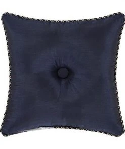 Five Queens Court Bristol Indigo 18" Square Embellished Decorative Throw Pillow -J. Queen New York shop unnamed file 1421