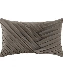 Five Queens Court Calgary Taupe Boudoir Decorative Throw Pillow