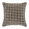 Five Queens Court Calgary Taupe 18" Square Decorative Throw Pillow