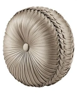Five Queens Court Beaumont Tufted Round Throw Pillow