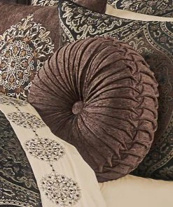 Five Queens Court Monaco Tufted Round Decorative Throw Pillow -J. Queen New York shop unnamed file 1645