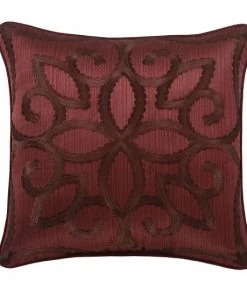 Five Queens Court Chianti 18" Square Embellished Pillow