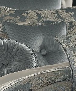 Five Queens Court Nadine Blue 16" Square Decorative Throw Pillow -J. Queen New York shop unnamed file 1710