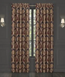 Five Queens Court Middleton Red 2-pack Window Curtain Set