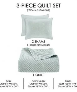 Five Queens Court Evan Sea Foam Quilt Set With Shams -J. Queen New York shop unnamed file 196