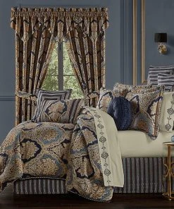 Five Queens Court Bristol Indigo Comforter Set With Shams