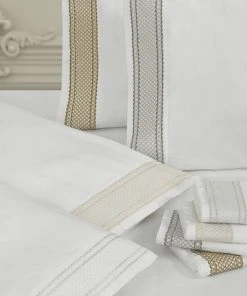 Five Queens Court Montefiore Sheet Set Or Pillowcase Set Gold -J. Queen New York shop unnamed file 252