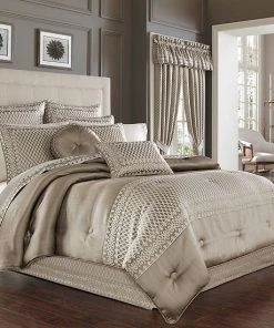 Five Queens Court Beaumont Champagne Comforter Set Or Euro Sham
