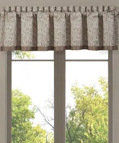 Five Queens Court Calgary Taupe Window Straight Valance