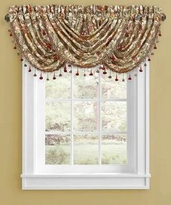 Five Queens Court August Multi Window Waterfall Valance