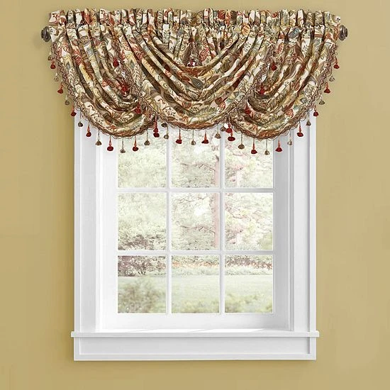 Five Queens Court August Multi Window Waterfall Valance 3 Five Queens Court August Multi Window Waterfall Valance
