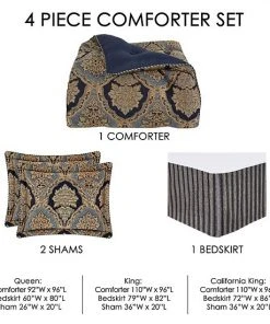 Five Queens Court Bristol Indigo Comforter Set With Shams 10 Five Queens Court Bristol Indigo Comforter Set With Shams -J. Queen New York shop unnamed file 4