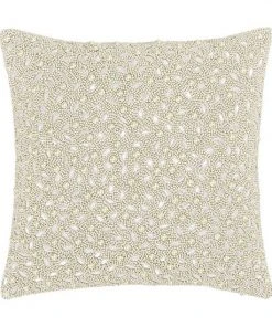 Five Queens Court Beaded Decorative Throw Pillow White -J. Queen New York shop unnamed file 421
