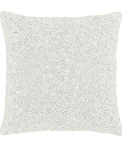 Five Queens Court Beaded Decorative Throw Pillow White -J. Queen New York shop unnamed file 423