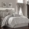 Five Queens Court Lafayette Silver Comforter Set With Shams -J. Queen New York shop unnamed file 527