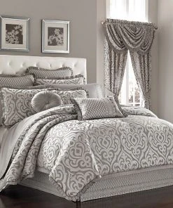 Five Queens Court Lafayette Silver Comforter Set With Shams