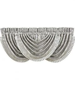 Five Queens Court Tammy Silver Window Waterfall Valance