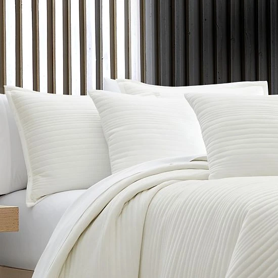 Five Queens Court Miles Standard Quilted Sham White 4 Five Queens Court Miles Standard Quilted Sham White - Image 2