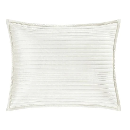 Five Queens Court Miles Standard Quilted Sham White 6 Five Queens Court Miles Standard Quilted Sham White - Image 4