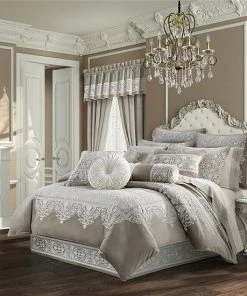 Five Queens Court Othello Linen 4-piece Comforter Set
