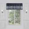 Five Queens Court Shelburne Indigo Window Straight Valance