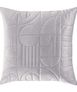 Five Queens Court Bradley Square Decorative Throw Pillow Gray