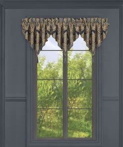 Five Queens Court Bristol Indigo Window Ascot Valance