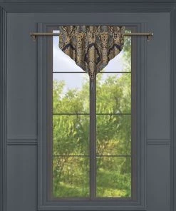 Five Queens Court Bristol Indigo Window Ascot Valance -J. Queen New York shop unnamed file 704