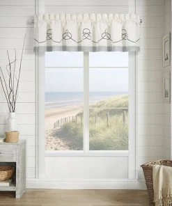 Five Queens Court Simona Ivory Window Straight Valance