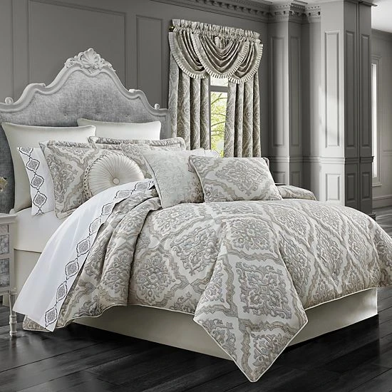Five Queens Court Tammy Silver 4-piece Comforter Set 3 Five Queens Court Tammy Silver 4-piece Comforter Set